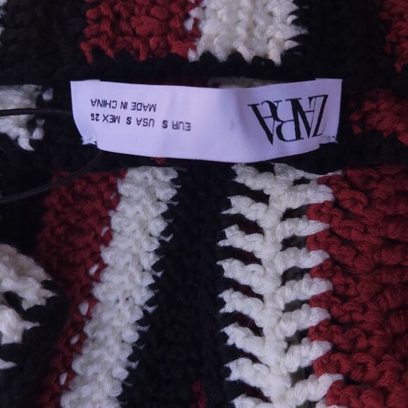 ZARA Limited Edition Crochet Knit Jumper Jumpsuit Overalls Size Small - Picture 11 of 13